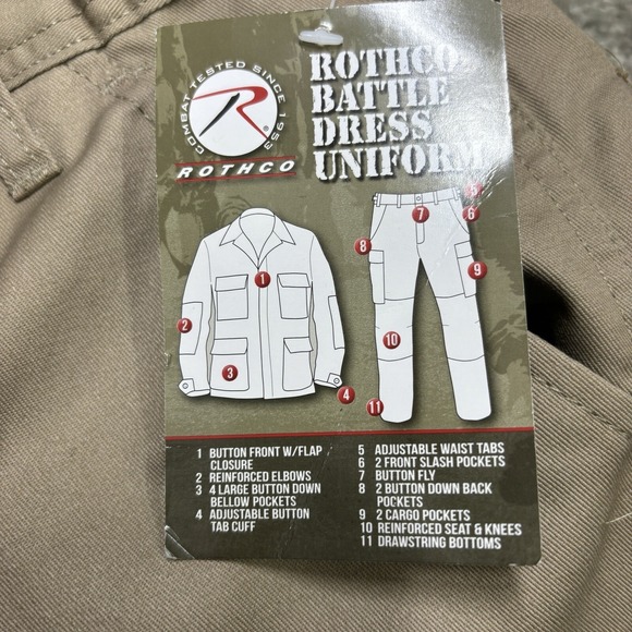 Rothco Men Tactical Cargo Pants Fatigue BDU Battle Dress Uniform Military 25" - Picture 5 of 13